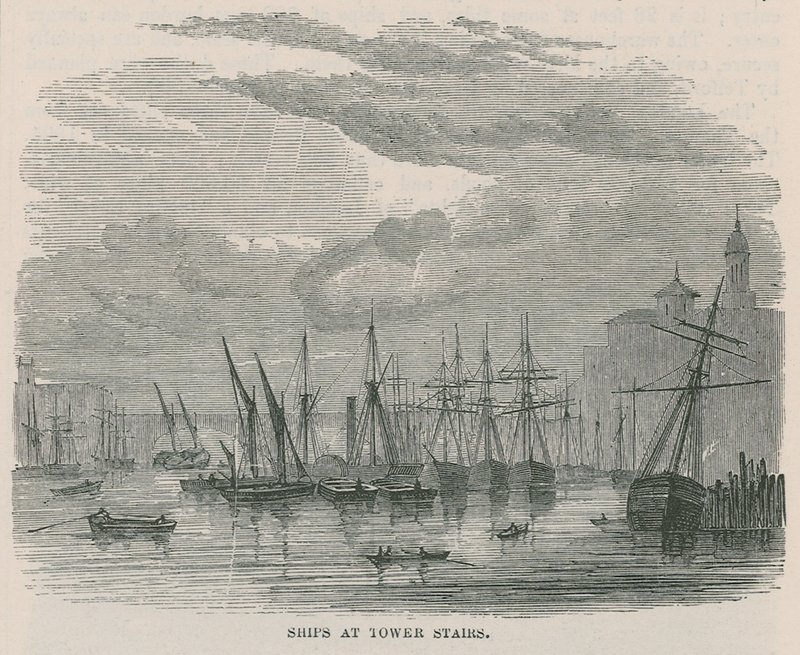 Navios, em, torre, escadas de English School