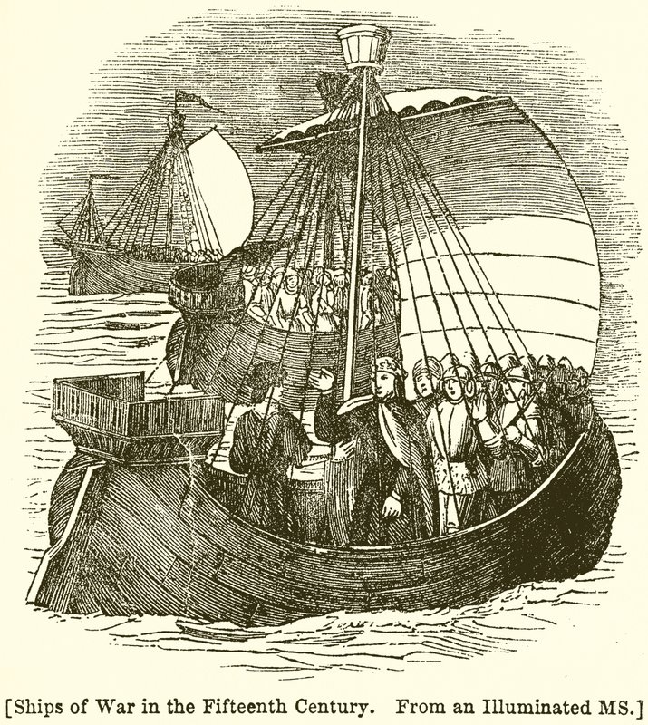[Navios de Guerra no século XV] de English School