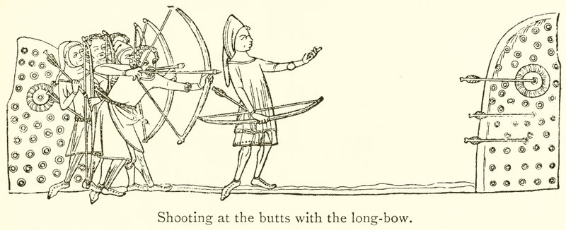 Atirando nos Butts com o Long-Bow de English School