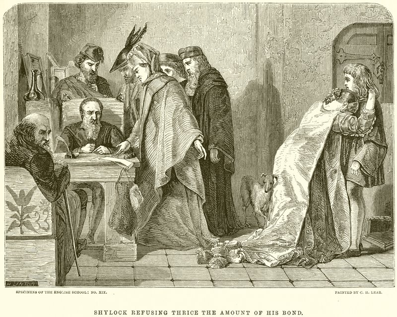 Shylock Recusando Três Vezes a Quantia de seu Título de English School