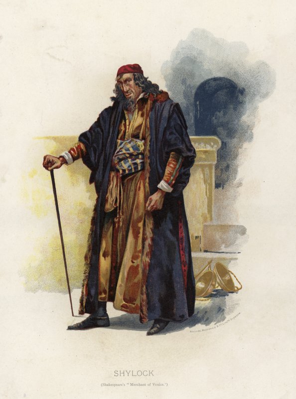 Shylock, de Shakespeares O Mercador de Veneza de English School