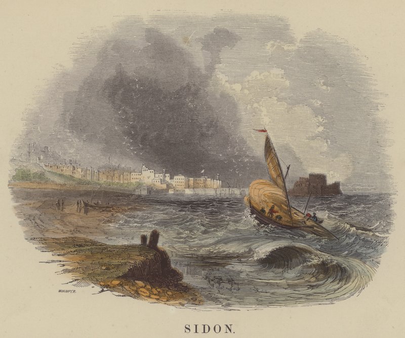 Sidon (gravura colorida) de English School