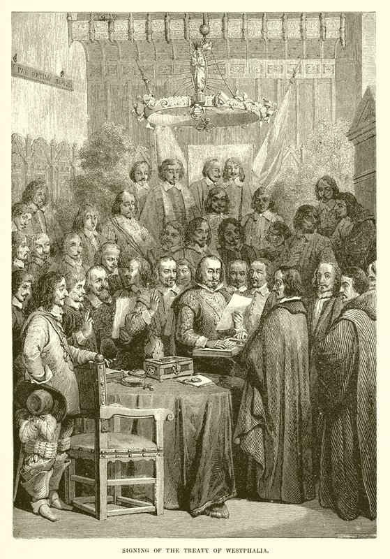 Assinatura do tratado da Vestfália de English School