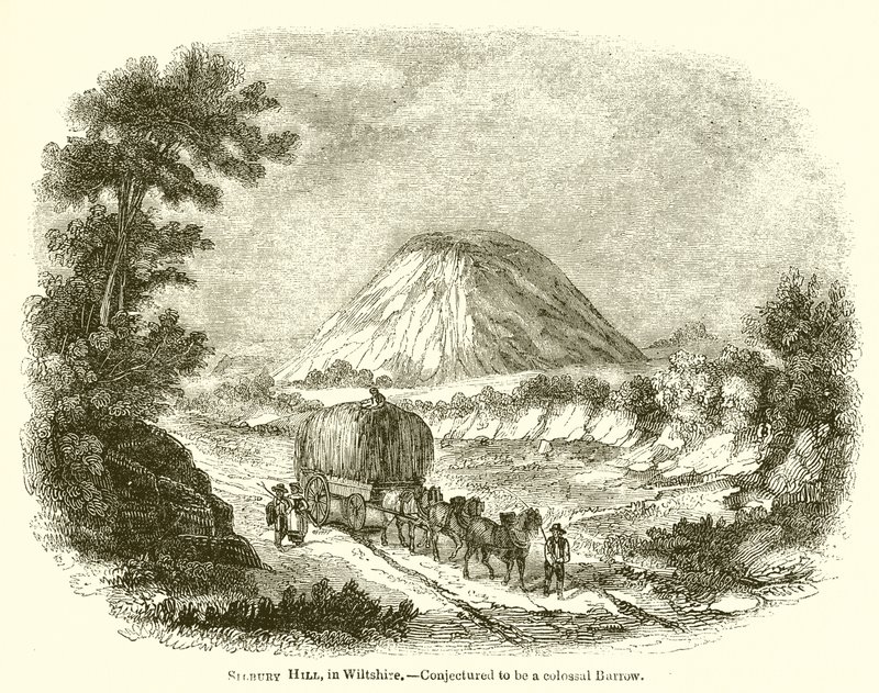 Silbury Hill, Wiltshire. - Conjecturado para ser um carrinho de mão colossal de English School