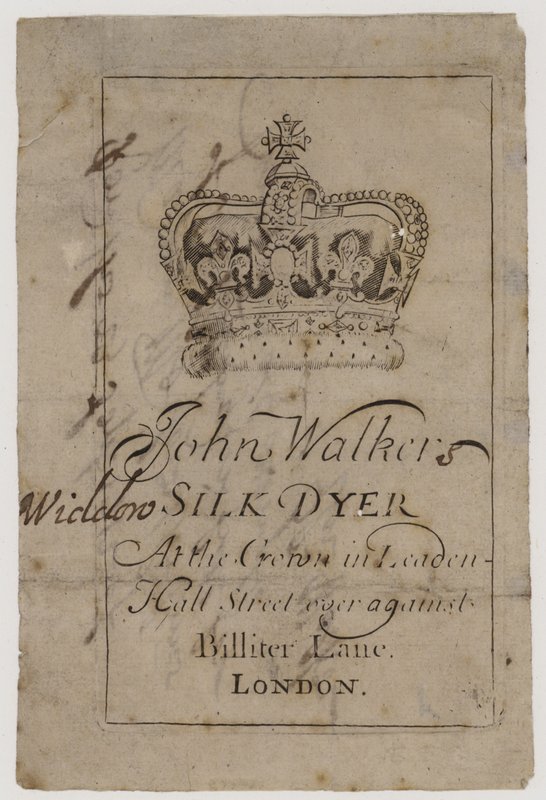 Seda Dyer, John Walker, cartão de comércio de English School