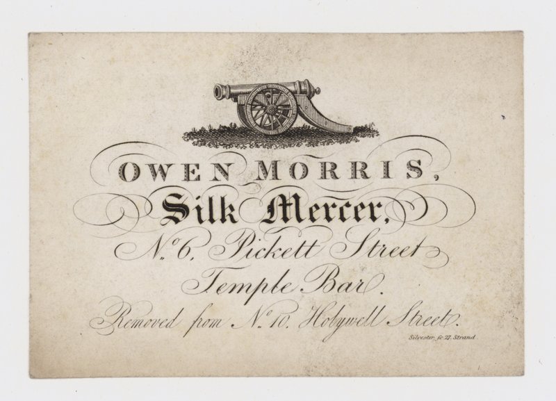 Silk Mercer, Owen Morris, cartão comercial de English School