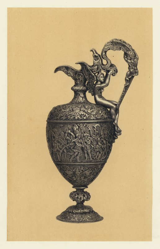 Silver Ewer, executado em Repousse por Vechte para os Srs. Hunt e Roskell de English School
