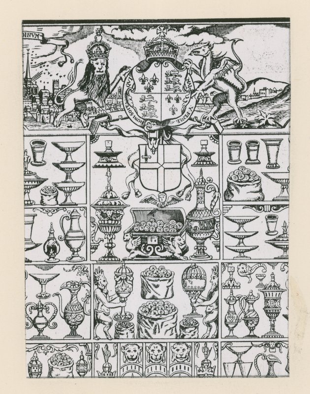 Placa de prata planejada como prêmios para a loteria 1569 de English School