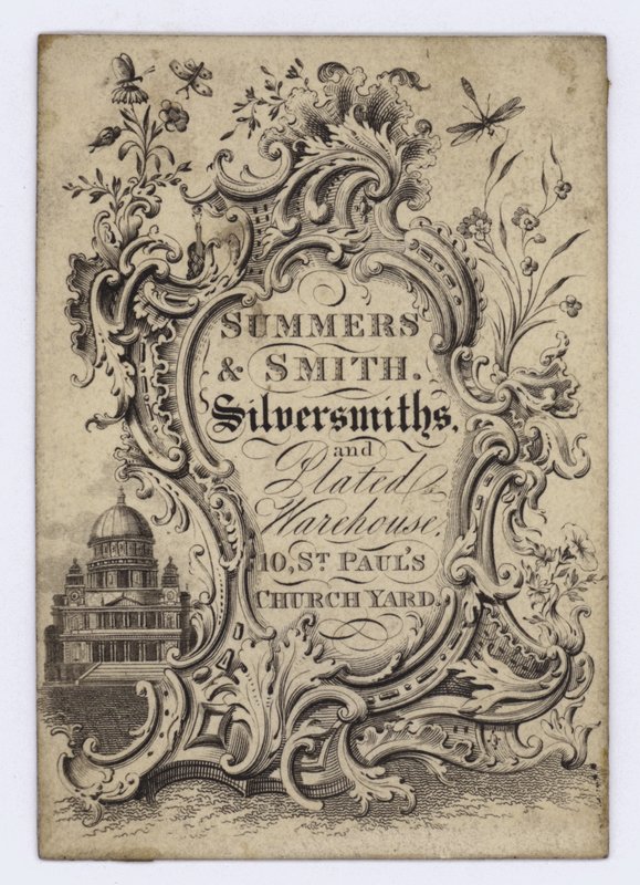 Ourivesaria, Summers & Smith, cartão comercial de English School