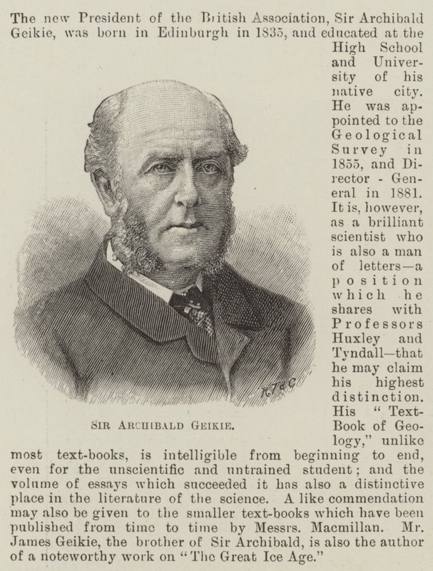 Sir Archibald Geikie (gravura) de English School