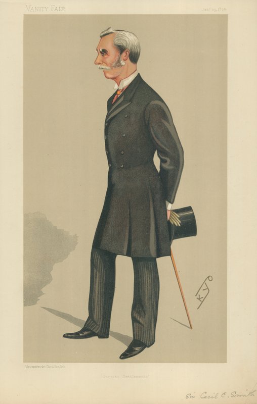Sir Cecil Clementi Smith, Assentamentos do Estreito, 23 de janeiro de 1892, desenho animado da Vanity Fair de English School