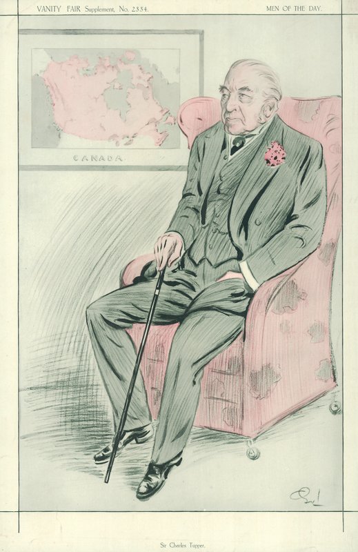 Sir Charles Tupper, 30 de julho de 1913, desenho animado da Vanity Fair de English School