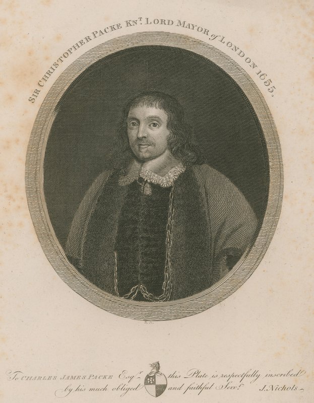 Sir Christopher Packe, prefeito de Londres, 1655 de English School