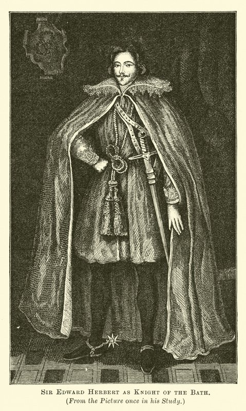 Sir Edward Herbert como Cavaleiro do Banho de English School
