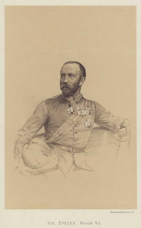 Sir Evelyn Wood, VC (litho) de English School