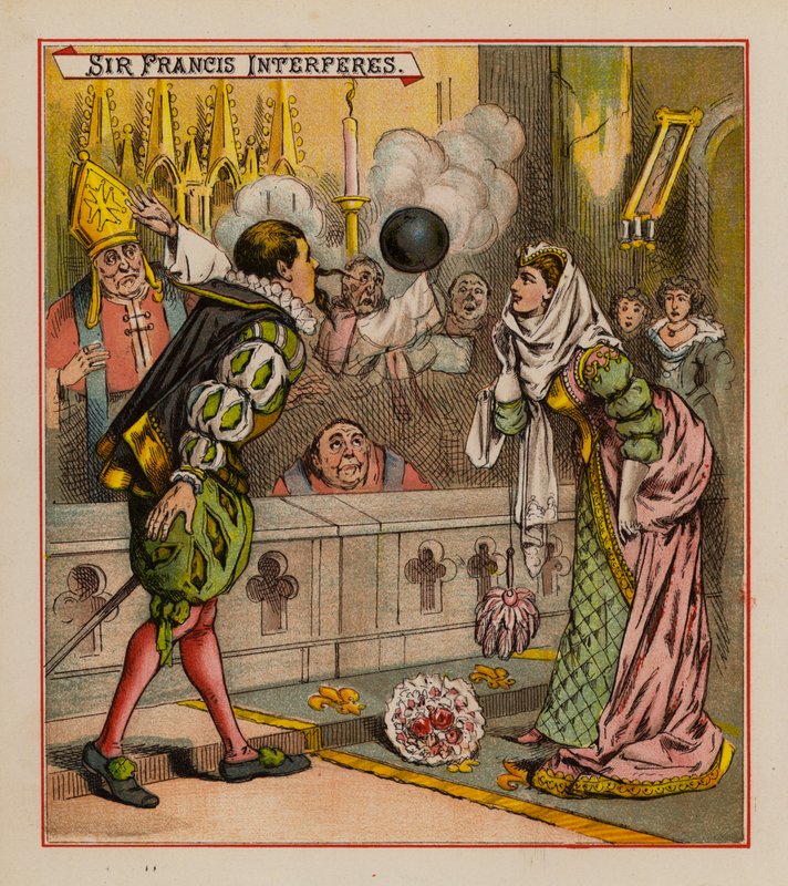 Sir Francis Drake e seus duendes (lito colorido) de English School