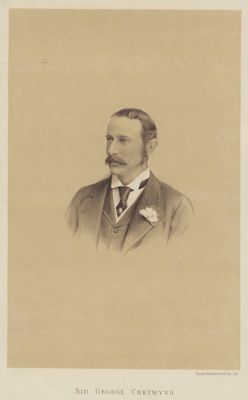 Sir George Chetwynd (litho) de English School