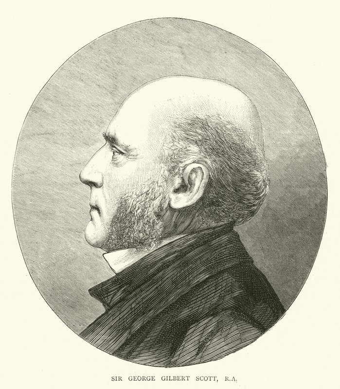 Sir George Gilbert Scott, RA (gravura) de English School