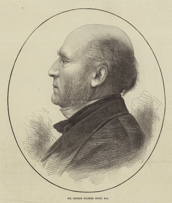 Sir George Gilbert Scott, RA (gravura) de English School