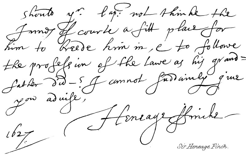 Sir Heneage Finch de English School
