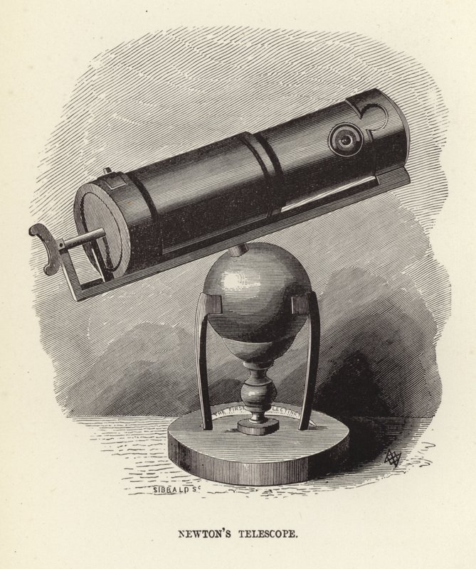 Telescópio de Sir Isaac Newtons de English School