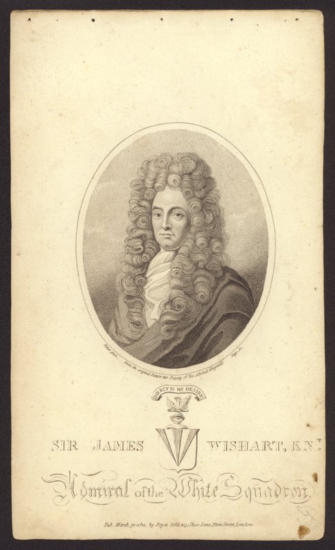 Sir James Wishart, almirante britânico (gravura) de English School
