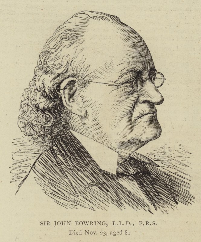 Sir John Bowring, LLD, FRS (gravura) de English School