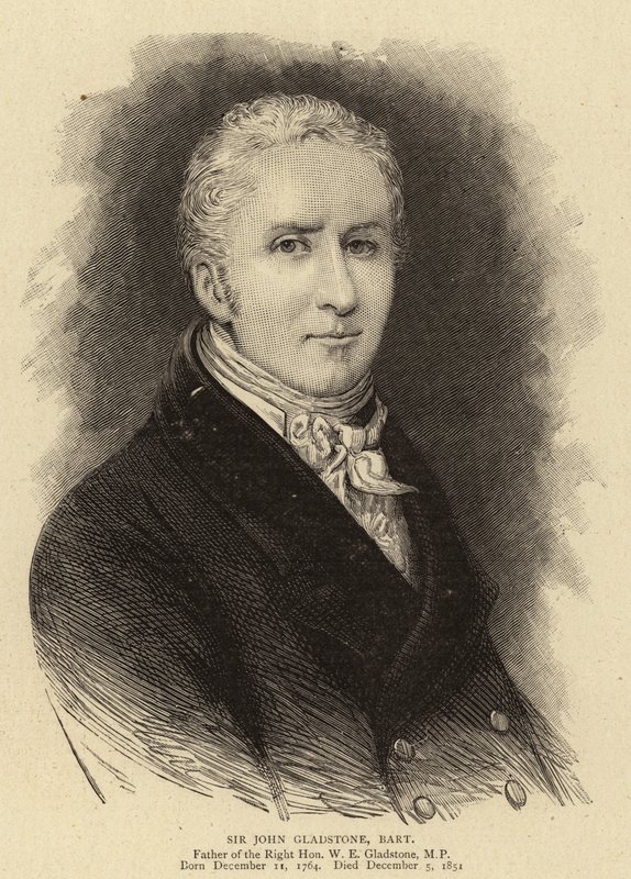 Sir John Gladstone, Bart (gravura) de English School