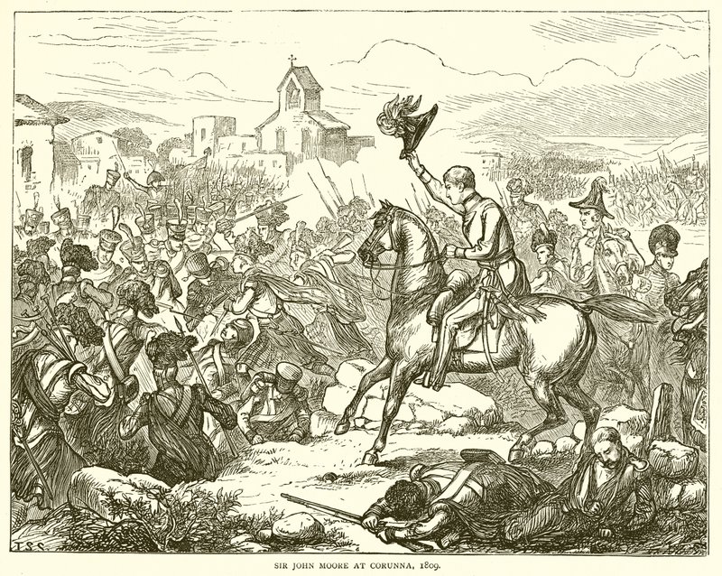Sir John Moore na Corunha, 1809 de English School
