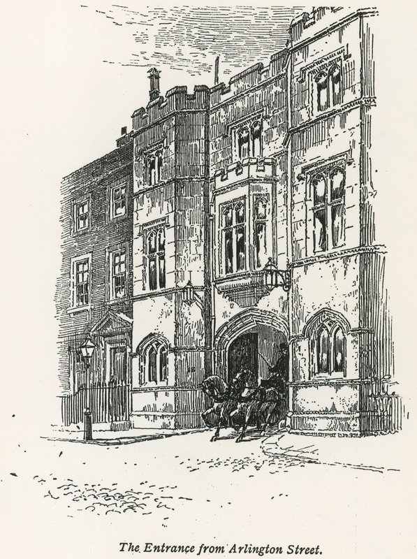 Sir John Penders House, a entrada da rua Arlington, em Londres de English School
