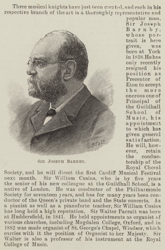 Sir Joseph Barnby (gravura) de English School