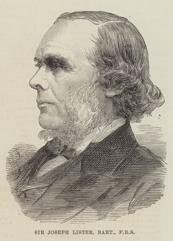Sir Joseph Lister, Baronete, FRS (gravura) de English School