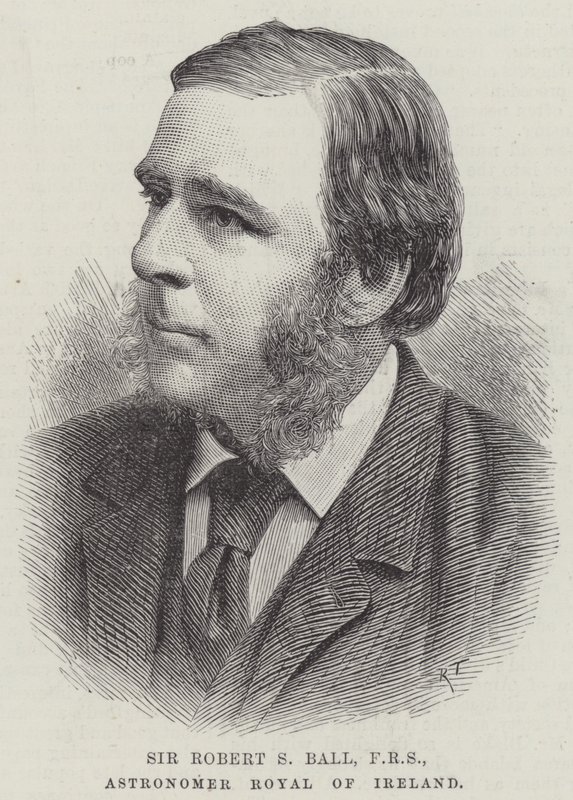 Sir Robert S Ball, FRS, Astronomer Royal of Ireland (gravura) de English School