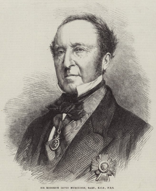 Sir Roderick Impey Murchison, Baronete, KCB, FRS (gravura) de English School