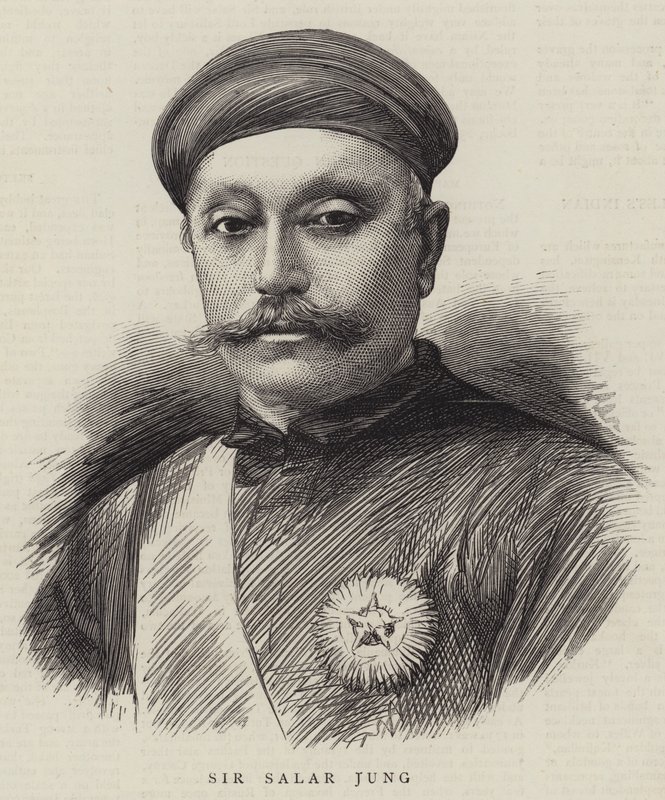 Sir Salar Jung (gravura) de English School