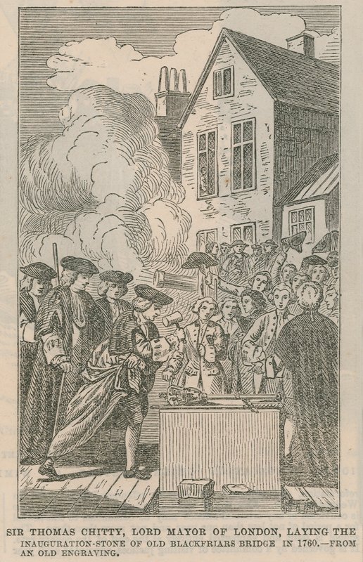 Sir Thomas Chitty, colocando a pedra de inauguração de English School