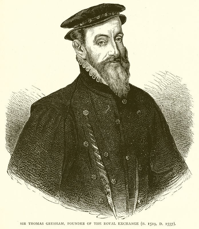 Sir Thomas Gresham, fundador da Royal Exchange (B. 1519, D. 1557) de English School