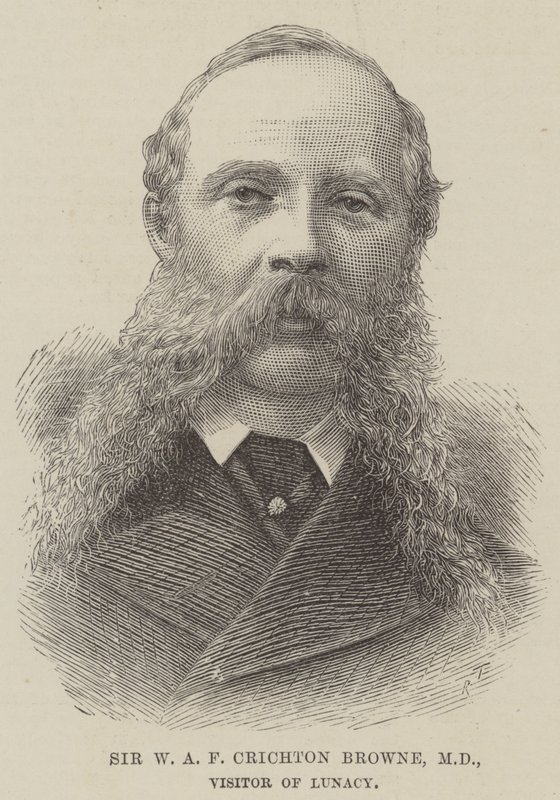 Sir W A F Crichton Browne, MD, Visitante de Lunacy (gravura) de English School