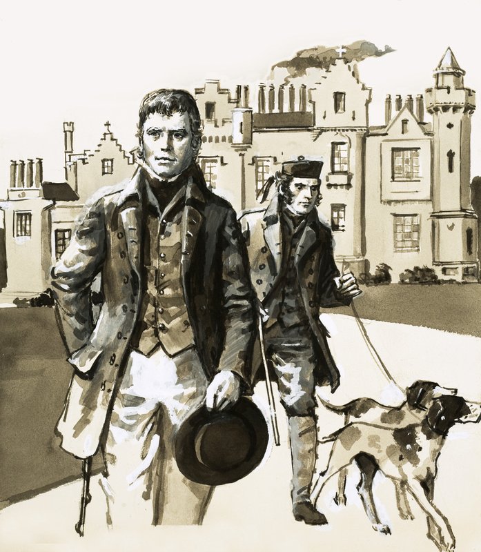 Sir Walter Scott a passear com Tom Purdie de English School
