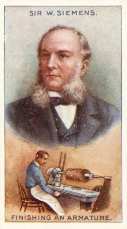 Sir William Siemens, terminando uma Armadura de English School