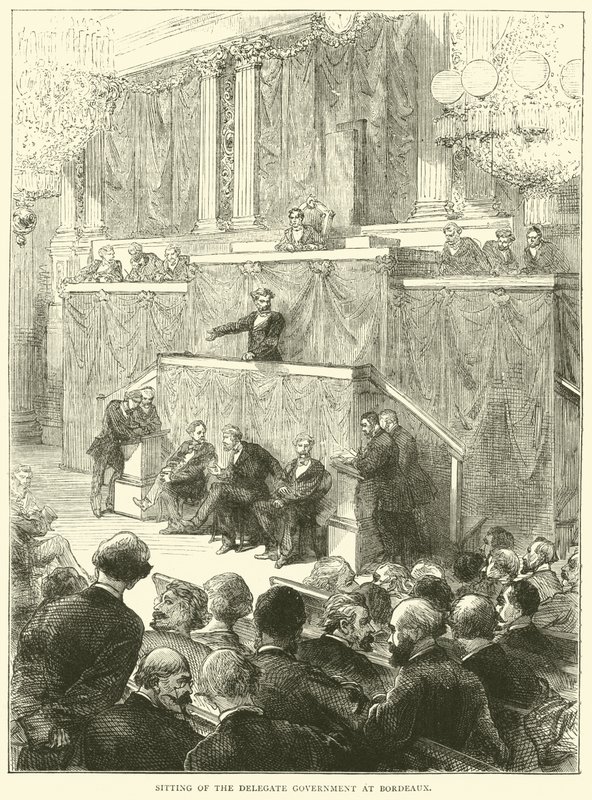 Sessão do Governo Delegado em Bordeaux, dezembro de 1870 de English School