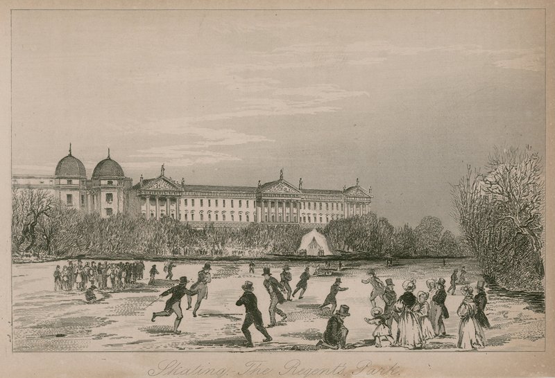 Patinando no Regents Park, Londres de English School