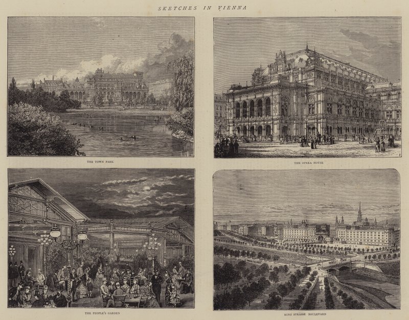 Esboços em Viena (gravura) de English School