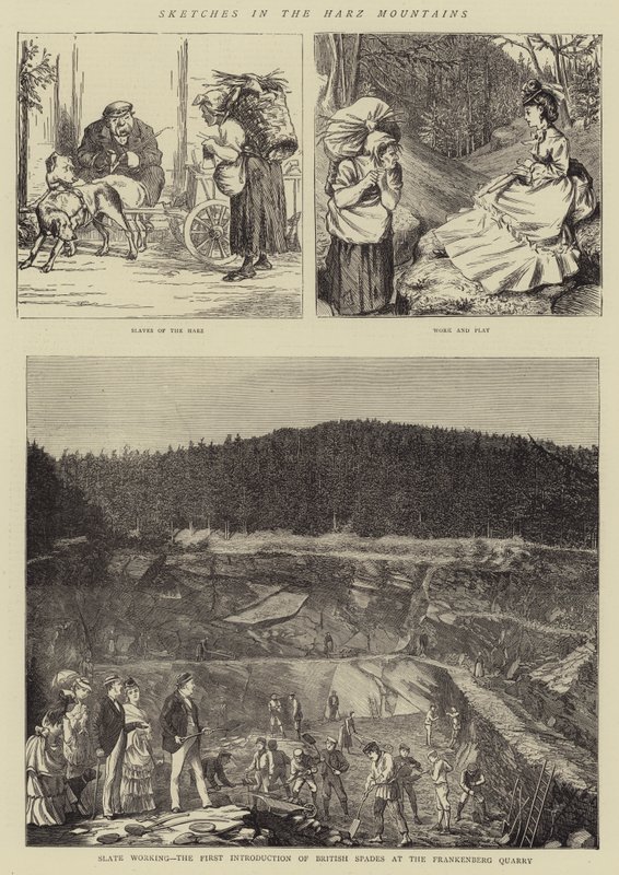 Esboços nas Montanhas Harz (gravura) de English School