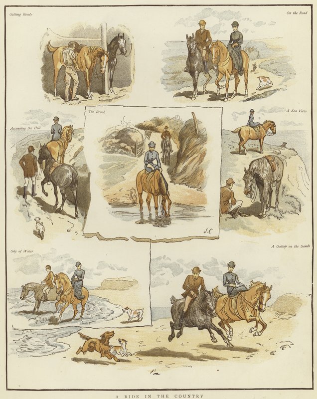 Esboços a cavalo de English School