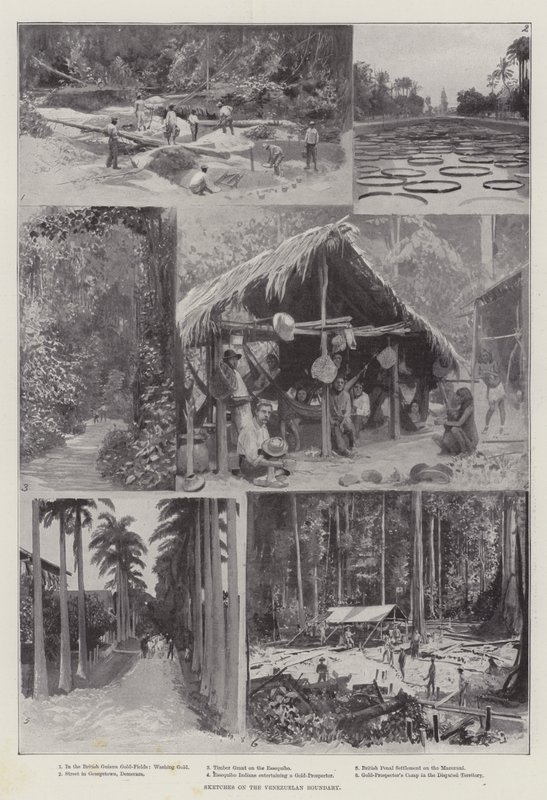 Esboços sobre a fronteira venezuelana (litho) de English School