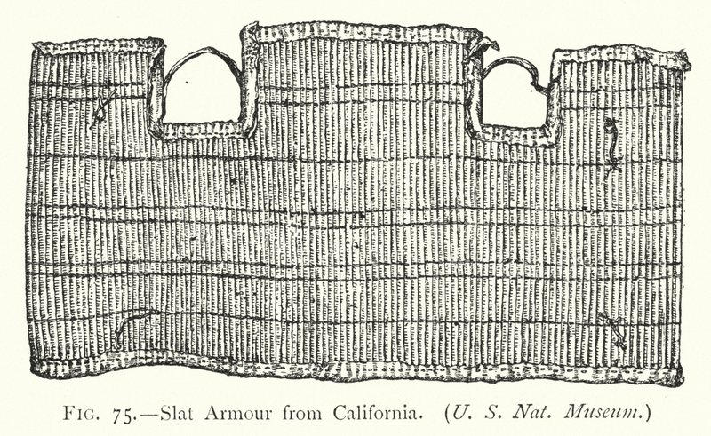 Blindagem de ripas da Califórnia (litho) de English School