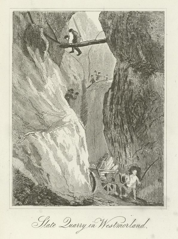Pedreira de ardósia em Westmorland de English School