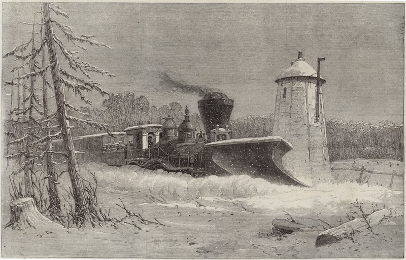 Arado de neve no Grand Trunk Railway de English School