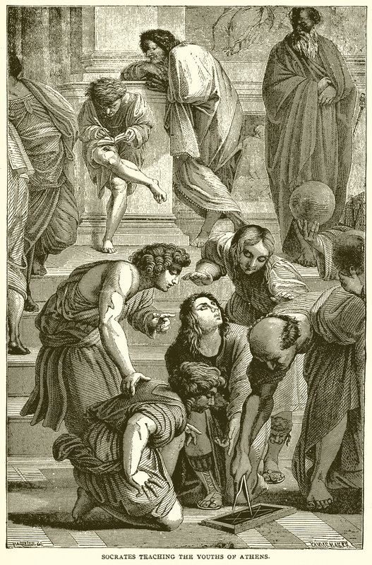 Sócrates Ensinando os Jovens de Atenas de English School